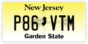 P86VTM  license plate in NJ