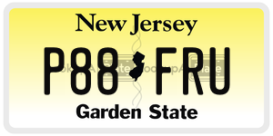 P88FRU license plate in New Jersey