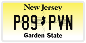 P89PVN license plate in New Jersey