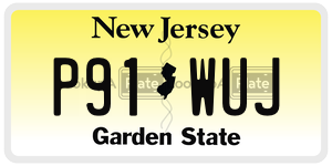 P91WUJ  license plate in NJ