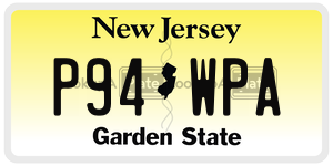 P94WPA license plate in New Jersey