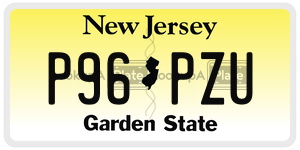 P96PZU license plate in New Jersey