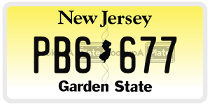 PB6677 license plate in New Jersey