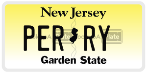 PERRY license plate in New Jersey