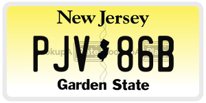 PJV86B license plate in New Jersey