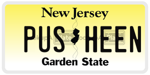 PUSHEEN  license plate in NJ