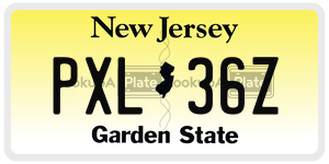 PXL36Z  license plate in NJ