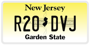 R20DVJ license plate in New Jersey