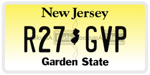 R27GVP license plate in New Jersey