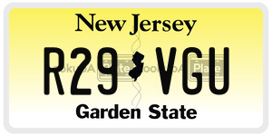 R29VGU  license plate in NJ