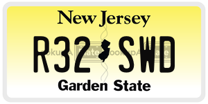 R32SWD license plate in New Jersey
