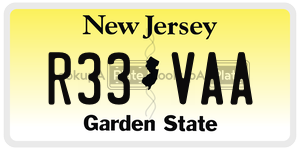 R33VAA  license plate in NJ