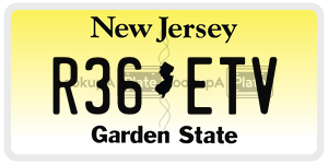 R36ETV license plate in New Jersey