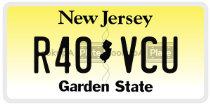 R40VCU  license plate in NJ
