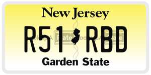 R51RBD license plate in New Jersey