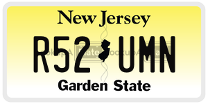R52UMN license plate in New Jersey