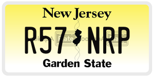 R57NRP  license plate in NJ