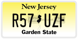 R57UZF  license plate in NJ