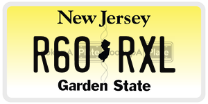 R60RXL license plate in New Jersey