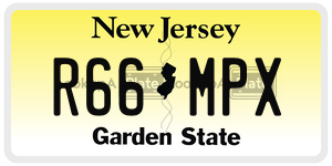 R66MPX license plate in New Jersey