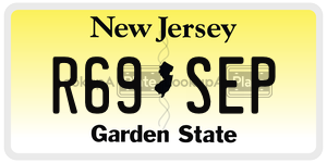 R69SEP license plate in New Jersey