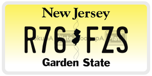R76FZS license plate in New Jersey