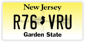 R76VRU  license plate in NJ