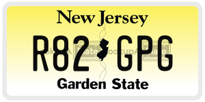 R82GPG license plate in New Jersey