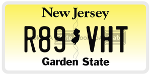 R89VHT license plate in New Jersey