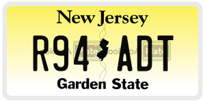 R94ADT license plate in New Jersey