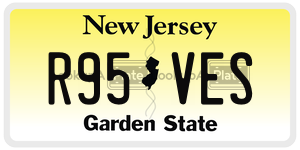 R95VES  license plate in NJ