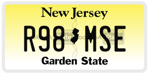 R98MSE license plate in New Jersey