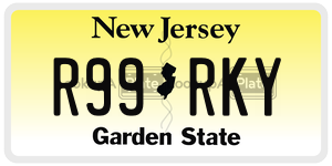 R99RKY  license plate in NJ