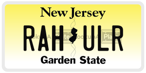 RAHULR license plate in New Jersey