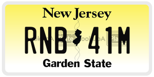 RNB41M  license plate in NJ