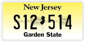 S12514 license plate in New Jersey