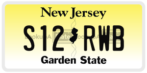 S12RWB license plate in New Jersey