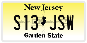 S13JSW  license plate in NJ