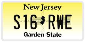 S16RWE license plate in New Jersey