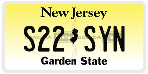 S22SYN  license plate in NJ