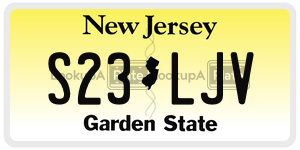 S23LJV license plate in New Jersey