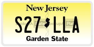 S27LLA license plate in New Jersey