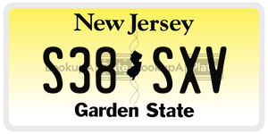 S38SXV  license plate in NJ