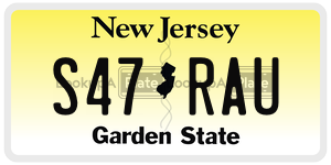 S47RAU license plate in New Jersey