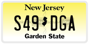 S49DGA license plate in New Jersey