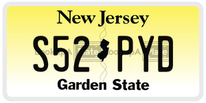 S52PYD license plate in New Jersey
