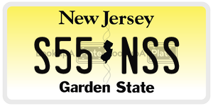 S55NSS  license plate in NJ