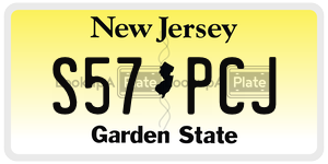 S57PCJ  license plate in NJ
