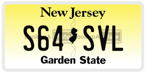 S64SVL license plate in New Jersey