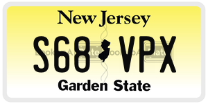 S68VPX  license plate in NJ